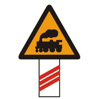 表示距離鐵路道口150M